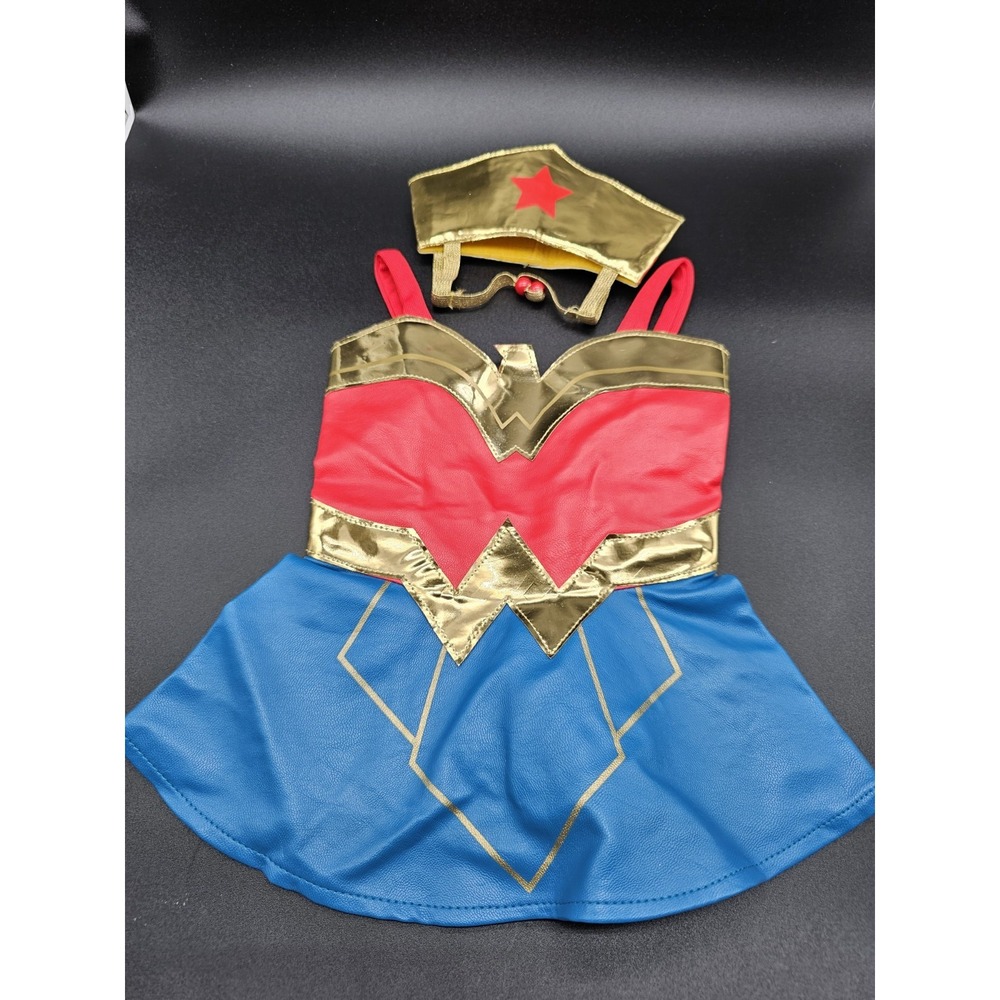 Justice League Wonder Woman Dog Costume XS Dog Costume ~ Costume Fit Runs Big